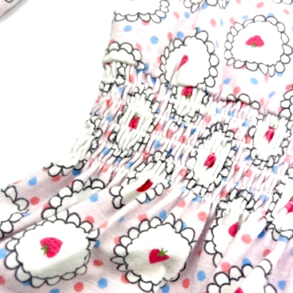MATILDA JANE Heartfelt Tunic Adorable Strawberry Print Cinched At Waist Size 4 - Picture 4 of 6